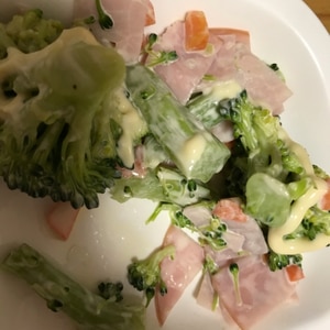【幼児食】ブロッコリーとハムのサラダ